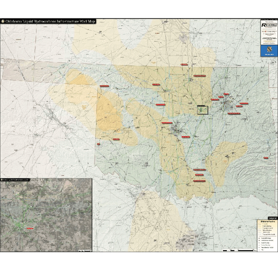 Oklahoma Liquids Infrastructure Wall Map