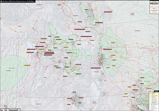 Rockies Infrastructure Wall Map