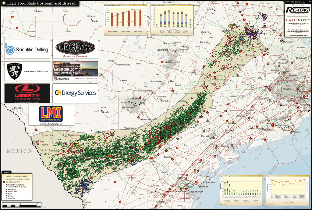 Eagle Ford Shale Map: Upstream and Midstream