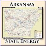Energy Infrastructure Wall Map of Arkansas