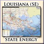 Energy Infrastructure Wall Map of Southeastern Louisiana