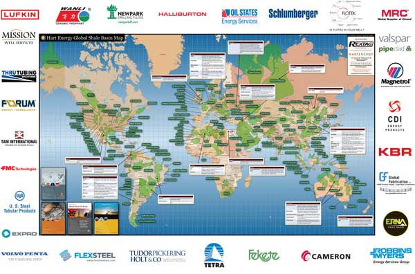 Global Shale Basin Map