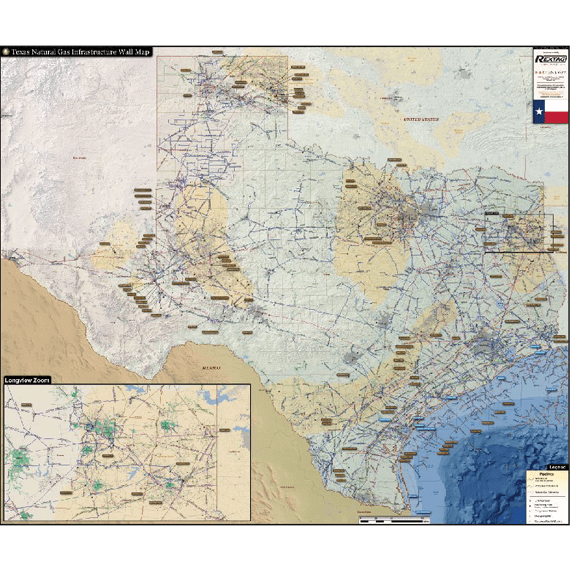 Texas natural gas infrastructure map