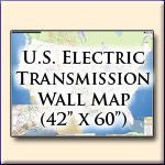 U. S. Electric Transmission and Power Plants Systems Wall Map