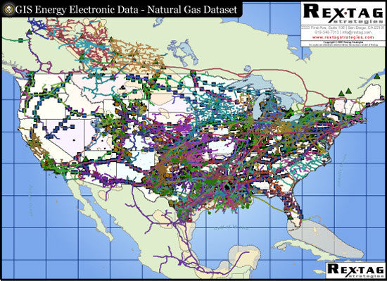 Natural Gas Digital GIS Data - North America