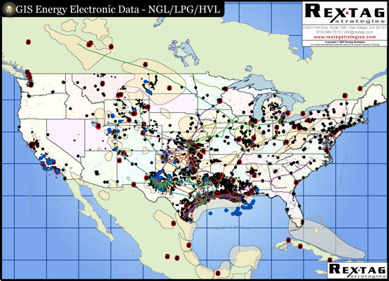 Liquid Products Pipeline GIS Map Data - North America