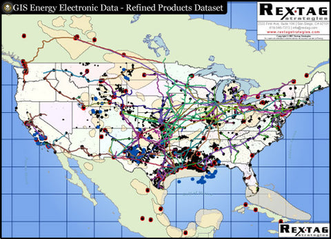 Refined Petroleum Products Digital GIS Data - North America